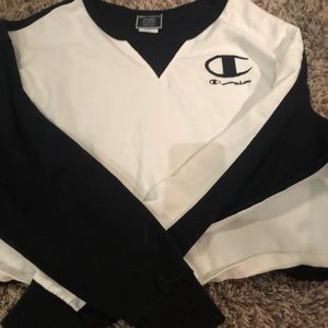 Black and white Champion Crewneck